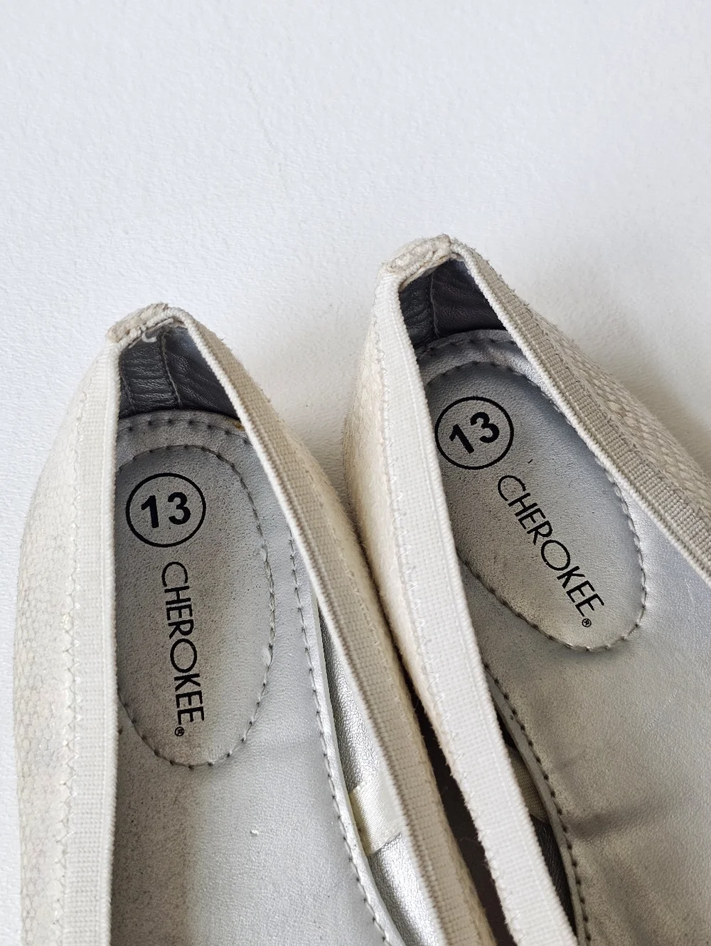 Girls Ballet Flats Bundle Size 13 & 13.5 White Dress Shoes Cherokee Y•not